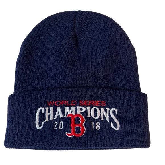 Boston Red Sox World Series Champions 2018 Cuffed Beanie Navy O/S - Picture 1 of 3